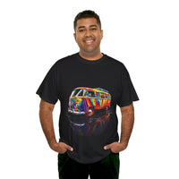 Thumbnail for Retro Vibes VW Van Graphic T-Shirt | Psychedelic 70s Style Tee for Vintage Lovers