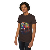 Thumbnail for Retro Vibes VW Van Graphic T-Shirt | Psychedelic 70s Style Tee for Vintage Lovers