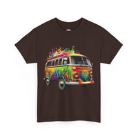 Thumbnail for Retro Vibes VW Van Graphic T-Shirt | Psychedelic 70s Style Tee for Vintage Lovers