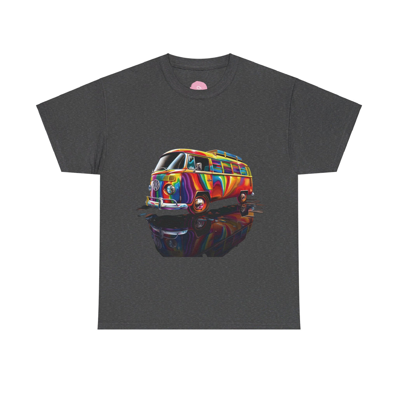 Retro Vibes VW Van Graphic T-Shirt | Psychedelic 70s Style Tee for Vintage Lovers