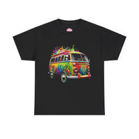 Thumbnail for Retro Vibes VW Van Graphic T-Shirt | Psychedelic 70s Style Tee for Vintage Lovers