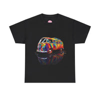 Thumbnail for Retro Vibes VW Van Graphic T-Shirt | Psychedelic 70s Style Tee for Vintage Lovers