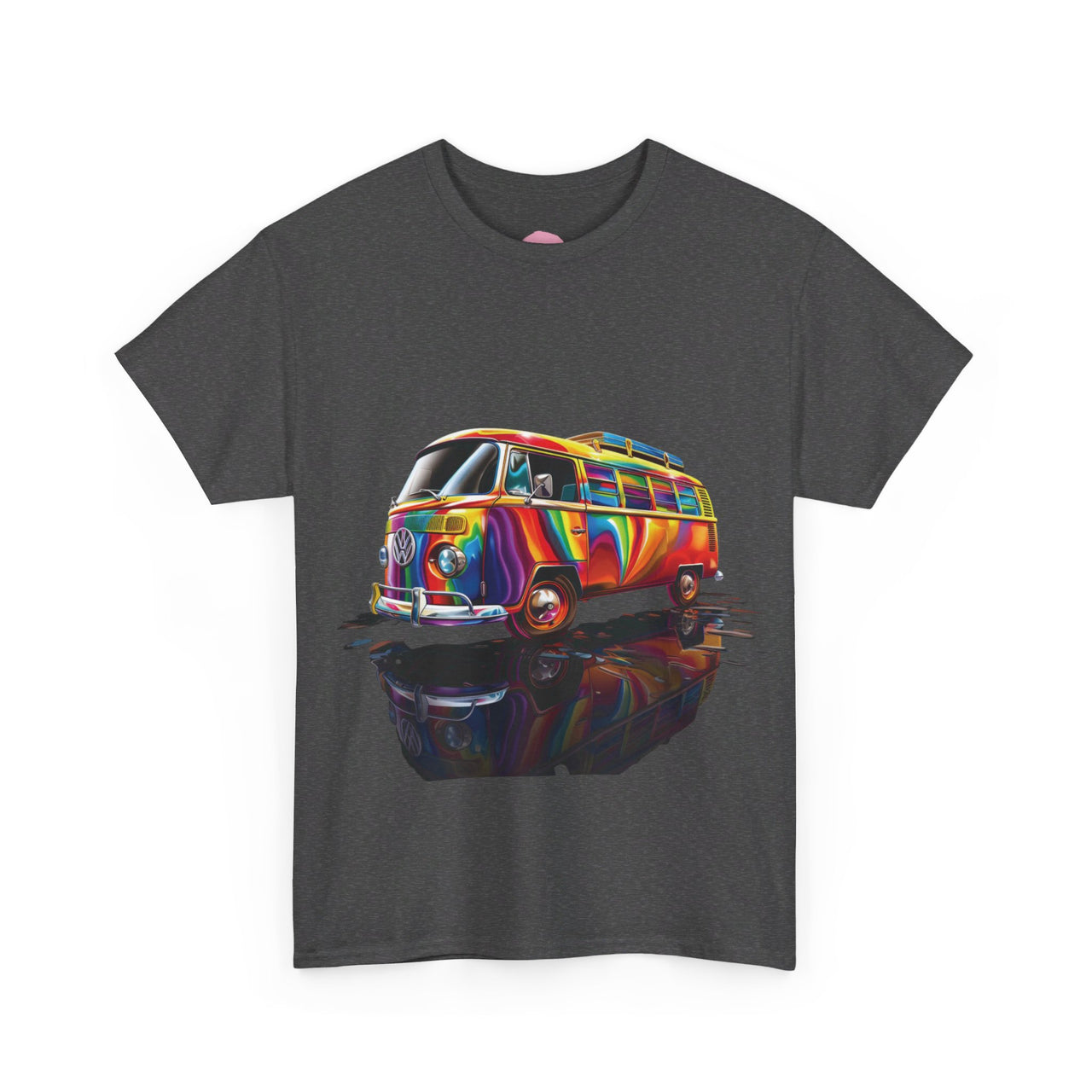 Retro Vibes VW Van Graphic T-Shirt | Psychedelic 70s Style Tee for Vintage Lovers