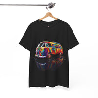 Thumbnail for Retro Vibes VW Van Graphic T-Shirt | Psychedelic 70s Style Tee for Vintage Lovers