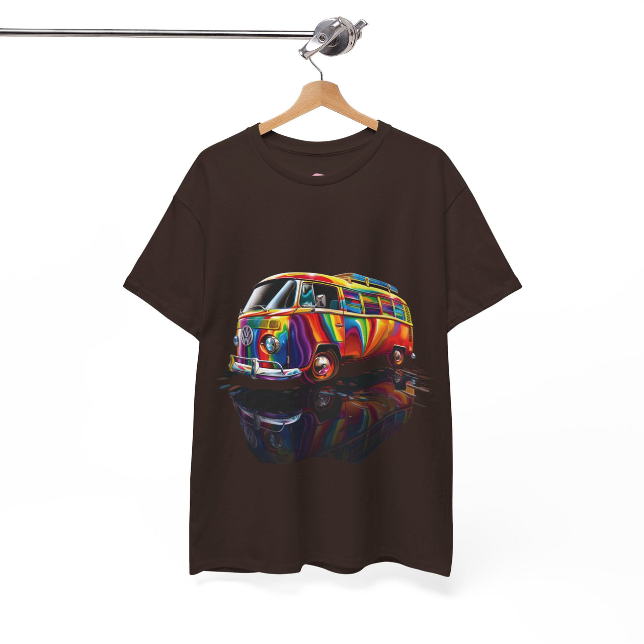 Retro Vibes VW Van Graphic T-Shirt | Psychedelic 70s Style Tee for Vintage Lovers